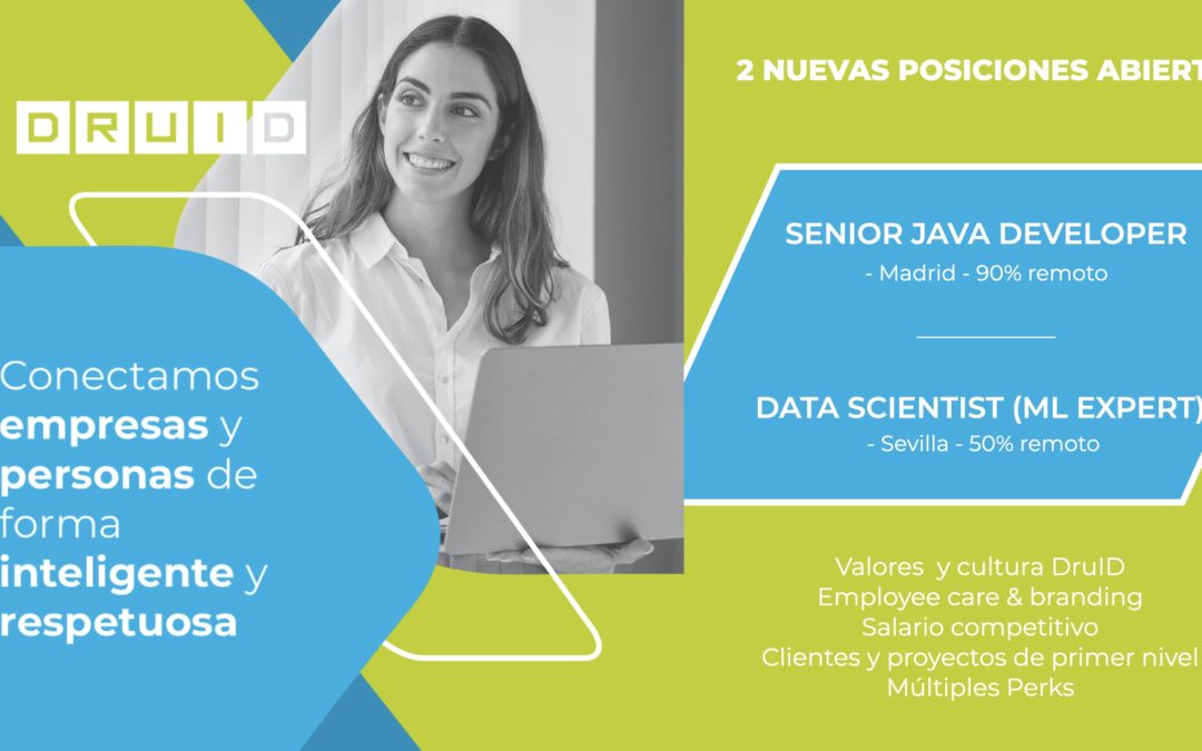Oferta de empleo Científico de Datos (ML expert) Nueva oferta de empleo DruID en Sevilla