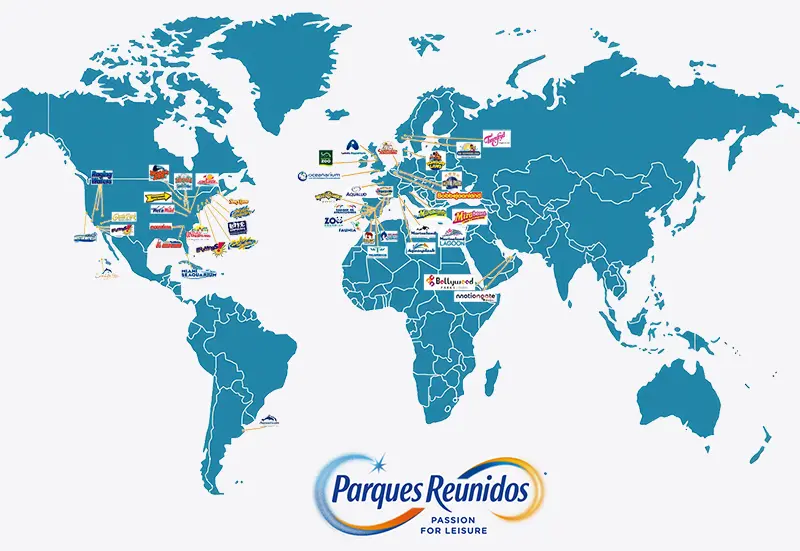 Parques Mapa de situación de los parques del Grupo Parques Reunidos